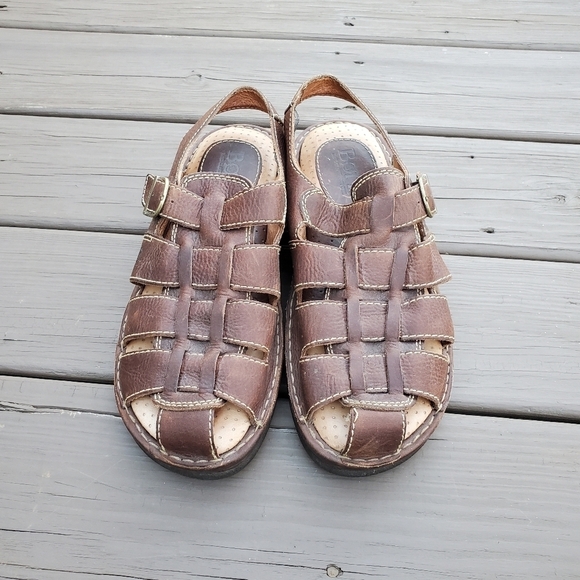 Vintage 90s y2k Born Greek Fisherman Chunky Platform Buckle Jesus Sandals 12 - Picture 7 of 8